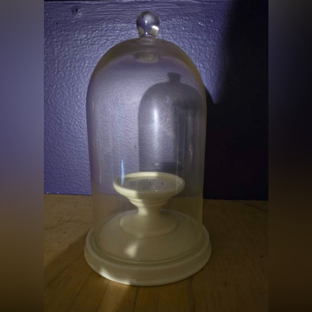 Bath&Body Works cream colored cloche glass mini 1.3oz candle luminary